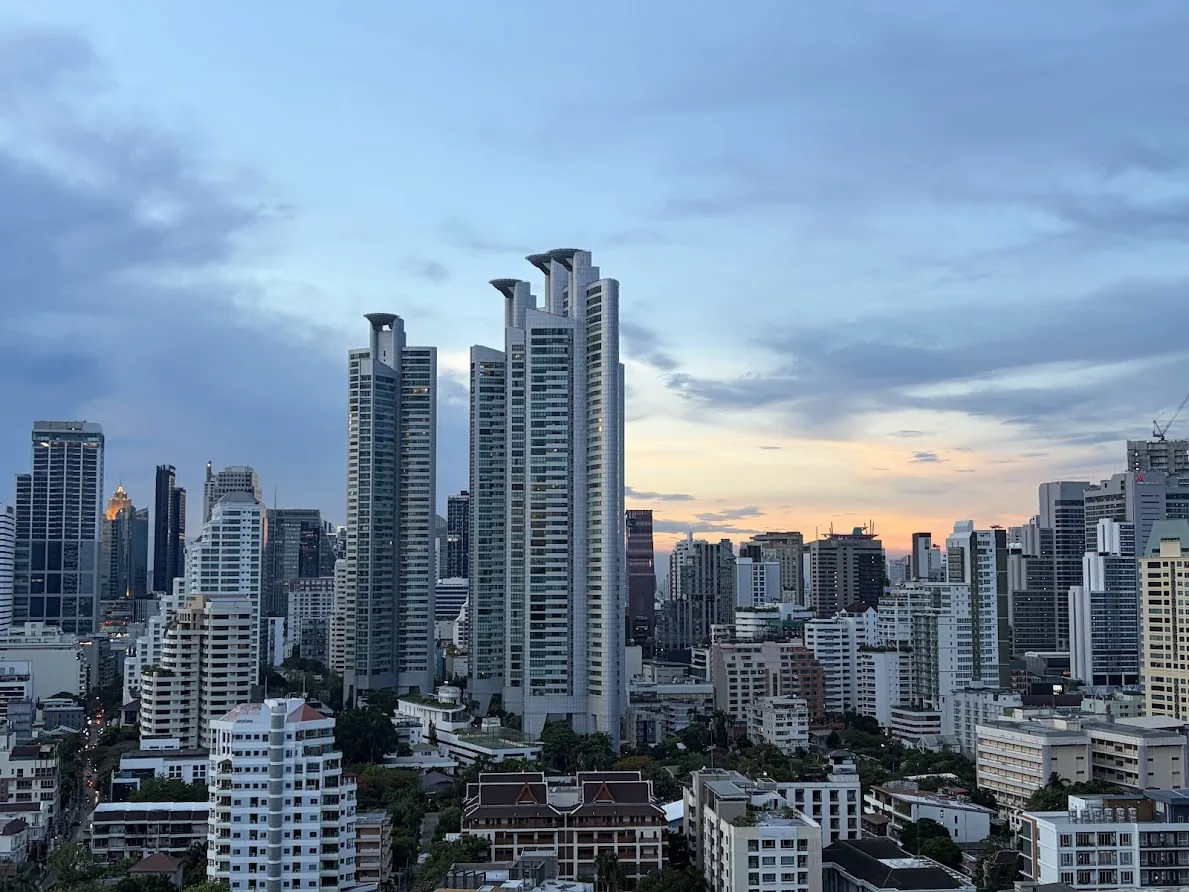 Bangkok skyline at dusk